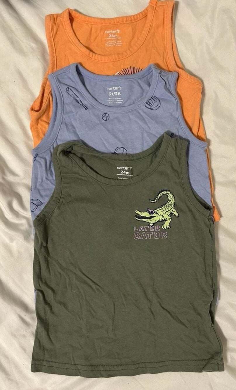 Carter's Toddler Boy Sleeveless Tank Top Bundle 3-Pack Size 24M/2T